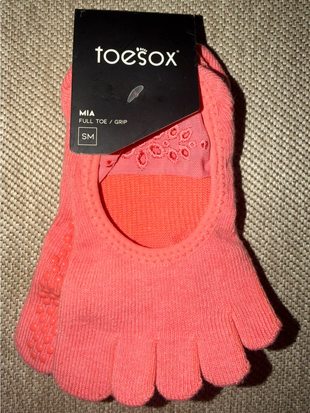 ToeSox Mia Grip Socks - Size Small